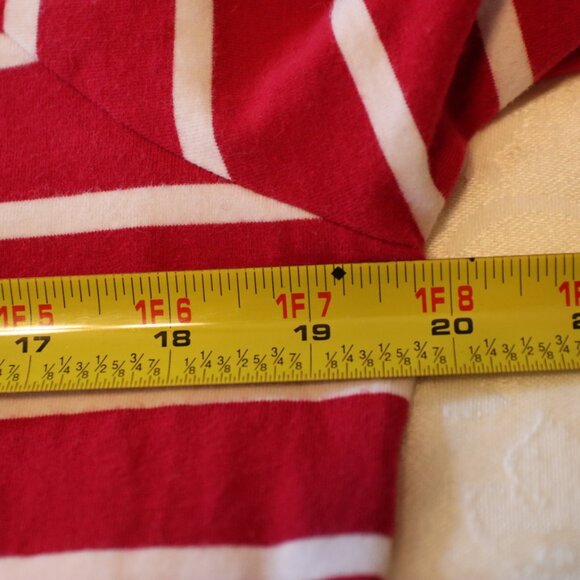Gap Red/White Striped Casual Top Size XL - Picture 4 of 9
